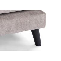 Orinoco 3-zitsbank rechts stof - beige/poot zwart