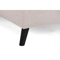 Vurna Aida 3-zits U-bank rechts stof - beige/poot zwart