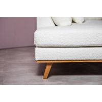 Cleo 3-zits hoekbank links stof - naturel