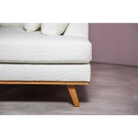 Vurna Cleo 3-zits hoekbank rechts stof - naturel