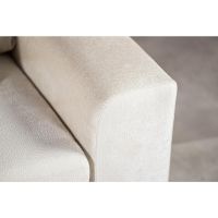 Loris 3-zits hoekbank links stof - champagne