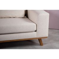 Grande 3-zits hoekbank links stof - beige