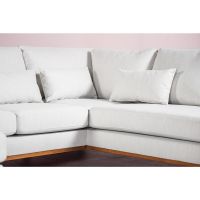 Melva 3-zits hoekbank rechts stof - beige