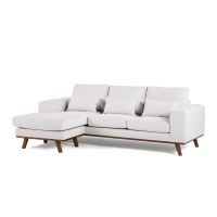 Melva 3-zitsbank L+R stof - beige