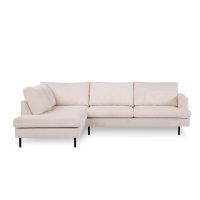 Vurna Lois 3-zits hoekbank links stof - beige