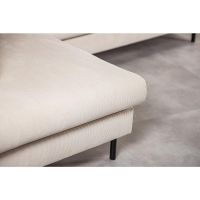 Vurna Lois 3-zits hoekbank links stof - beige