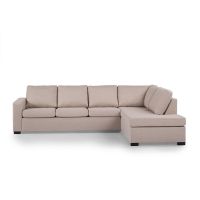 Mitch 3-zits hoekbank rechts stof - beige