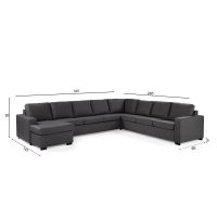 Lolita 7-zits hoekbank L+R, stof - antraciet