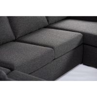 Vurna Dortmund 6-zits hoekbank L+R stof - antraciet