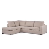 Angel 3-zits hoekbank links stof - beige