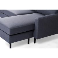 Vurna Nola 3-zitsbank L+R stof - donkergrijs