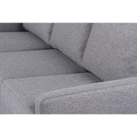 Vurna Nola 3-zitsbank L+R stof - grijs
