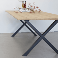 Tablo onderstel X-poot metaal zwart (1 stuks) van het woonmerk Woood