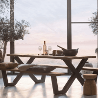 Tablo onderstel X-poot outdoor metaal zwart (1 stuks) van het woonmerk Woood