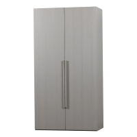Rens 2-deurs wandkast 110 cm notenhout kiezelgrijs van het woonmerk Woood