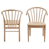 Siv armstoel | wit oak onderstel | Paper plaits - off white