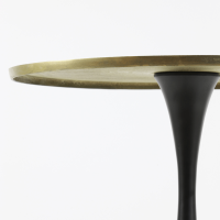 Rickerd bijzettafel Ø61 cm geel agaat/antiek brons van het woonmerk Light & Living