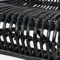 Nonna loungestoel rotan zwart van het woonmerk Les