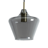 Solly hanglamp Ø22x21 cm antiek brons/smoke glas van het woonmerk Light&Living
