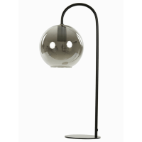 Subar tafellamp 28x20x60 cm smoke glas/zwart van het woonmerk Light&Living