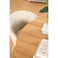 Nøra Axis armstoel | grijs metaal onderstel | stof Basel - beige