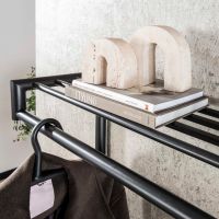 Fraaai Haines kapstok 20 haaks hoog roede ronde buis - donkergrijs mat