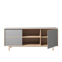 Nordic Home Jao tv-meubel - 180 cm - grijs/naturel