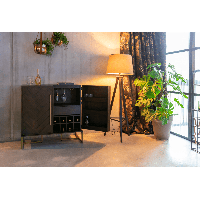 Dutchbone Class wandkast 50x100x100 cm bruin/goud