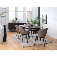 Nordic Home Madeleine eetkamerstoel PU-leer - taupe