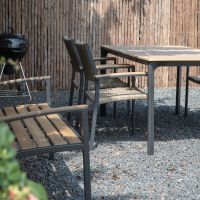 Arezzo tuintafel rechthoek polywood teaklook 160x90 cm