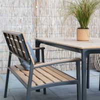 Arezzo tuintafel rechthoek polywood teaklook 160x90 cm