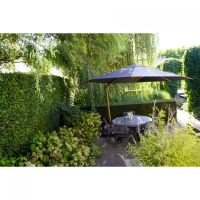 Zweefparasol VirgoFlex houtlook Ø3,5mtr - grijs