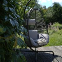 Rope hangstoel grijs