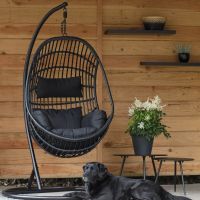 Sturdy hangstoel zwart