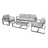 Loungeset Belezza - lichtgrijs