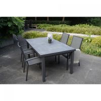 Uittrektafel Baleno nuance 180/240x100 cm - antraciet