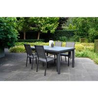 Uittrektafel Baleno nuance 180/240x100 cm - antraciet