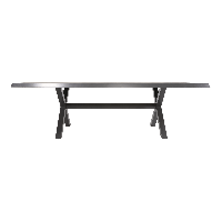 Tuintafel Castilla nuance met kruispoot 243x103 cm - bruin