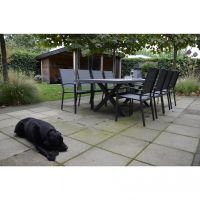 Tuintafel Castilla nuance met kruispoot 243x103 cm - bruin