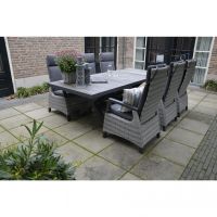 Tuintafel Castilla nuance met kruispoot 243x103 cm - bruin