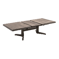 Uittrektafel verstelbaar Castilla Pardo 143/183x88x54/74cm - bruin