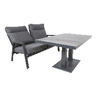 Loungebank Ohio 2-pers - grijs