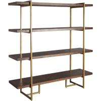 Dutchbone Class wandrek MDF 40x140x146 cm bruin/goud