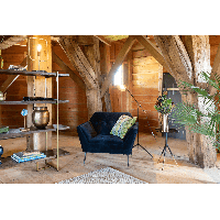 Dutchbone Class wandrek MDF 40x140x146 cm bruin/goud