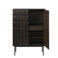 Nordic Home Magnus eiken drankkast  - 90 cm - espresso