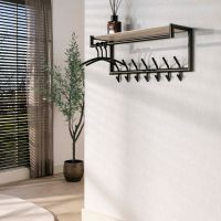 Fraaai Felice kapstok 2x7 haken - bruin