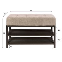 Fraaai Felice schoenenbank 85 cm - bruin