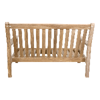 Teak loungebank teak 124cm + kussen