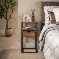 Fraaai Kermit nachtkastje 1 lade XS - keramiek travertin