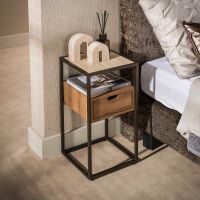 Fraaai Kermit nachtkastje 1 lade XS - keramiek travertin